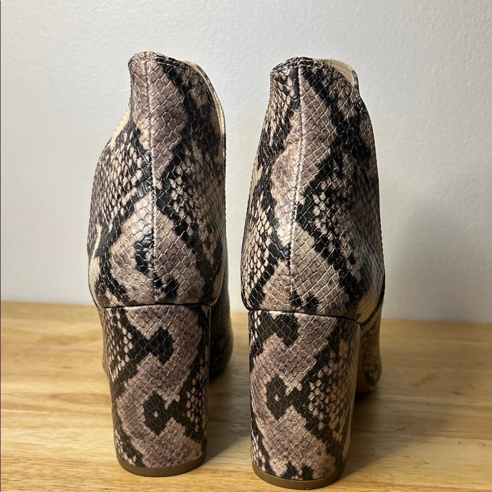 Steve Madden Snakeskin Pattern Ankle Booties